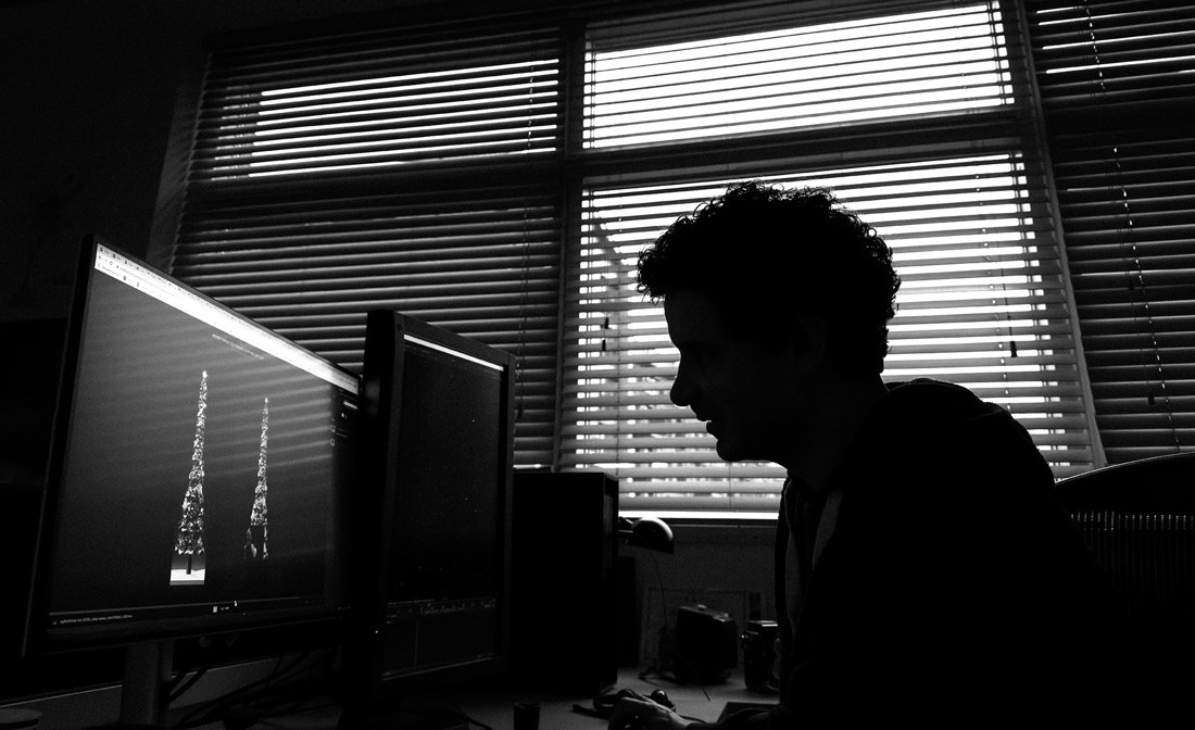 Jon at his compositing desk